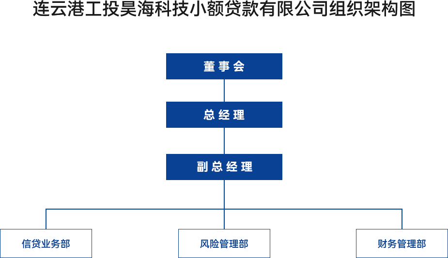 金融板塊-連云港工投昊?？萍夹☆~貸款有限公司組織架構(gòu)圖